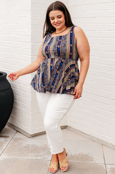 Cool Connections Peplum Tank - Ruby Rebellion