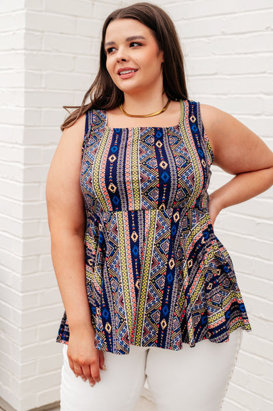 Cool Connections Peplum Tank - Ruby Rebellion