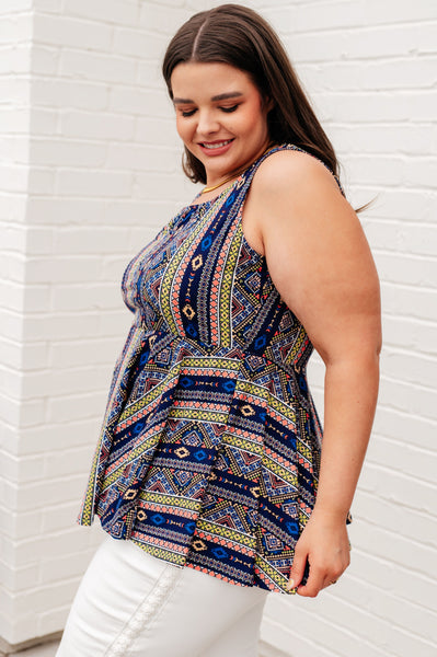Cool Connections Peplum Tank - Ruby Rebellion