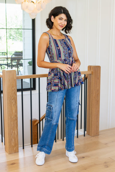 Cool Connections Peplum Tank - Ruby Rebellion