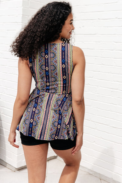 Cool Connections Peplum Tank - Ruby Rebellion