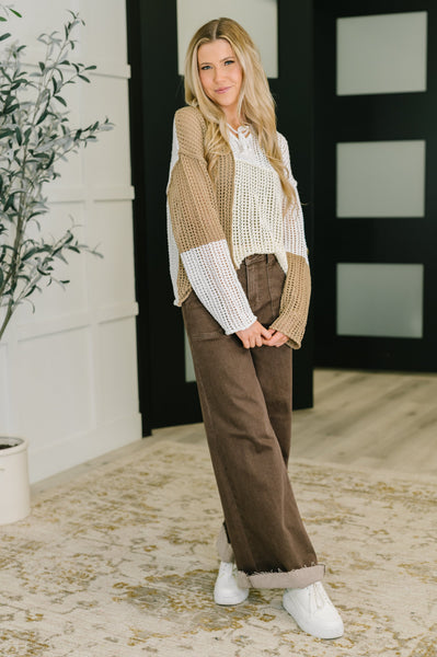 Corner of the Block Loose Knit Sweater - Ruby Rebellion