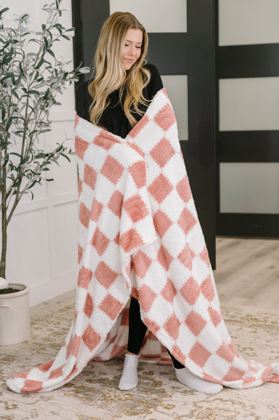 Cotton Candy Checks Blanket - Ruby Rebellion