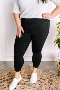 Athletic Leggings With Pockets In Black