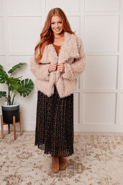 Disco Queen Faux Fur Coat - Ruby Rebellion