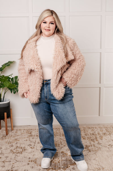 Disco Queen Faux Fur Coat - Ruby Rebellion