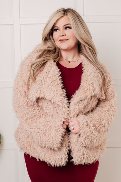 Disco Queen Faux Fur Coat - Ruby Rebellion