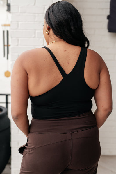 Doing it For Me Asymmetrical Tank in Black - Ruby Rebellion