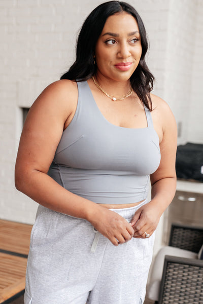 Doing it For Me Asymmetrical Tank in Rhino Grey - Ruby Rebellion