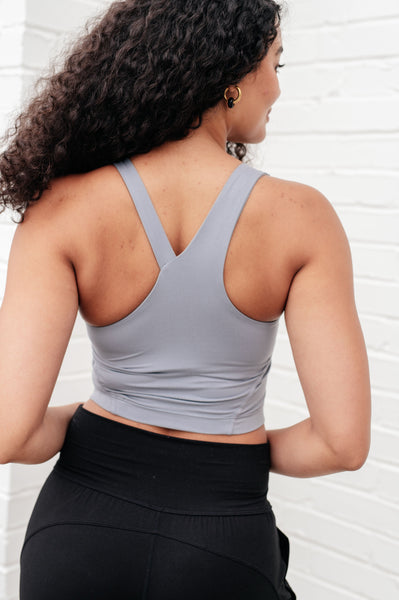 Doing it For Me Asymmetrical Tank in Rhino Grey - Ruby Rebellion