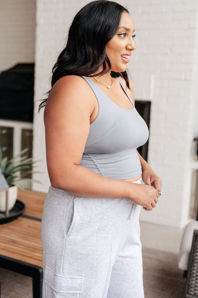 Doing it For Me Asymmetrical Tank in Rhino Grey - Ruby Rebellion