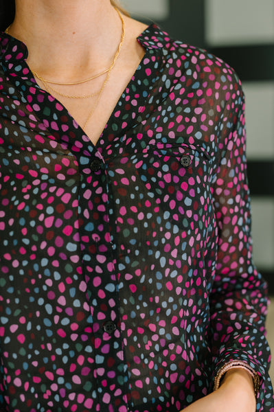 Doing the Most Polka Dot Blouse - Ruby Rebellion