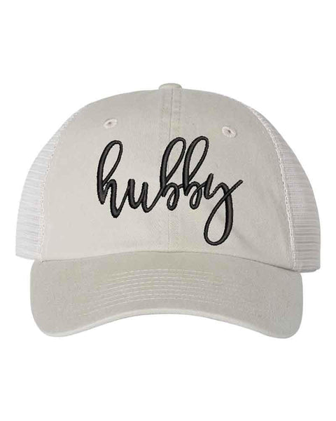 Embroidered Wifey/Hubby Trucker Hat – Anniversary Gift Cap