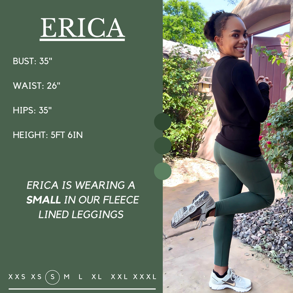 Fleece Lined Leggings | Hunter Green - Ruby Rebellion