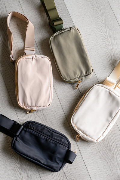 Everywhere I Go Crossbody Belt Bag in Black - Ruby Rebellion
