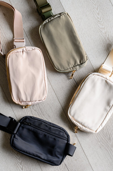 Everywhere I Go Crossbody Belt Bag in Ivory - Ruby Rebellion