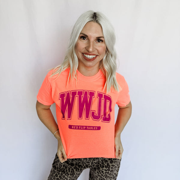 WWJD Flip Tables Graphic Tee - Ruby Rebellion