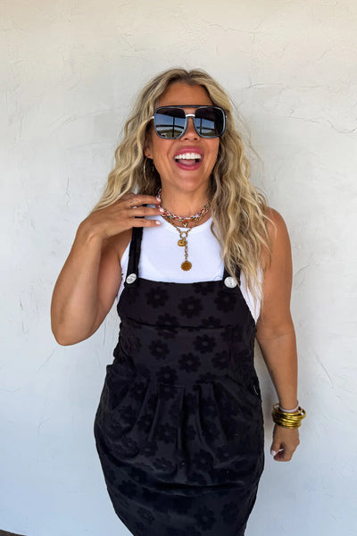 SUNSHINE & DAISIES OVERALL DRESS
