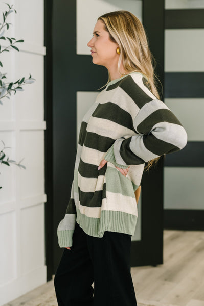 Fall Into Us Color Block Knit Pullover - Ruby Rebellion