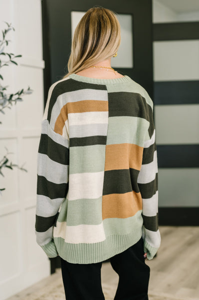 Fall Into Us Color Block Knit Pullover - Ruby Rebellion