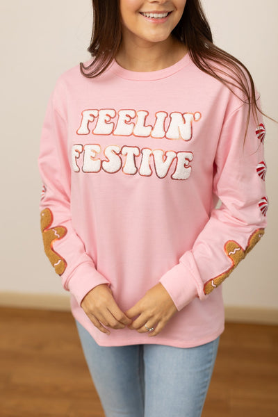 Feelin Festive Pink Sweater - Ruby Rebellion