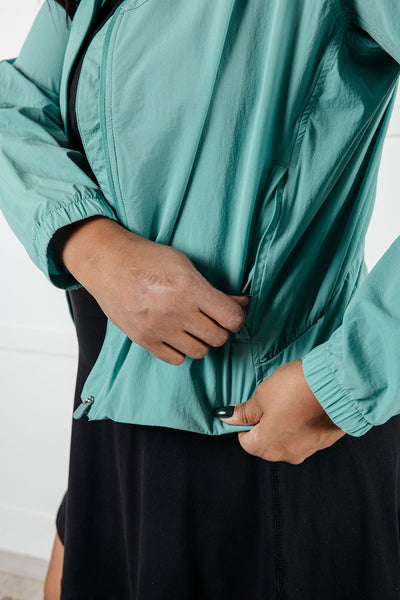 Fit Happens Nylon Tennis Jacket in Tidal Wave - Ruby Rebellion