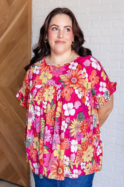 Flit About Floral Top in Pink - Ruby Rebellion