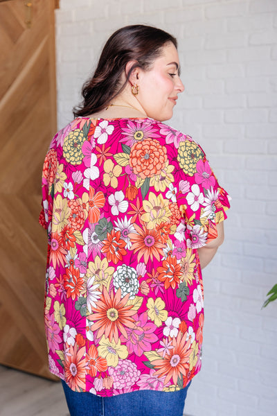 Flit About Floral Top in Pink - Ruby Rebellion