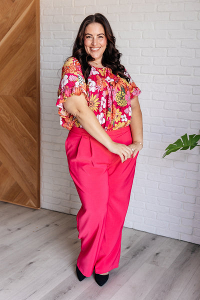 Flit About Floral Top in Pink - Ruby Rebellion