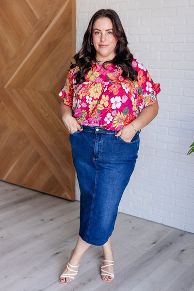 Flit About Floral Top in Pink - Ruby Rebellion
