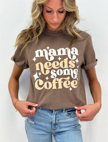 Mama Needs Coffee Puff Tee