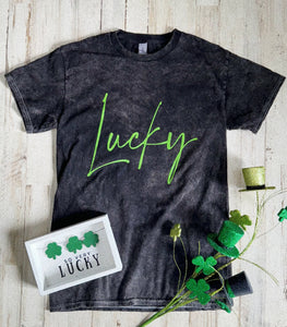 Lucky (Lime Ink) Mineral Wash Tee