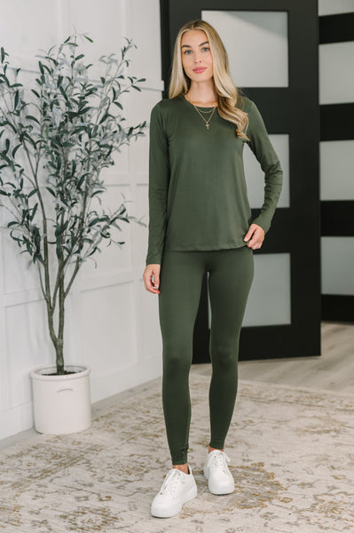 Get Me Cozy Set in Dark Olive - Ruby Rebellion