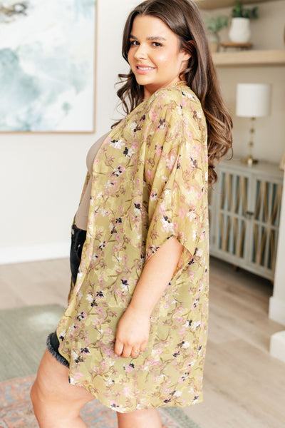 Go Anywhere Floral Kimono - Ruby Rebellion