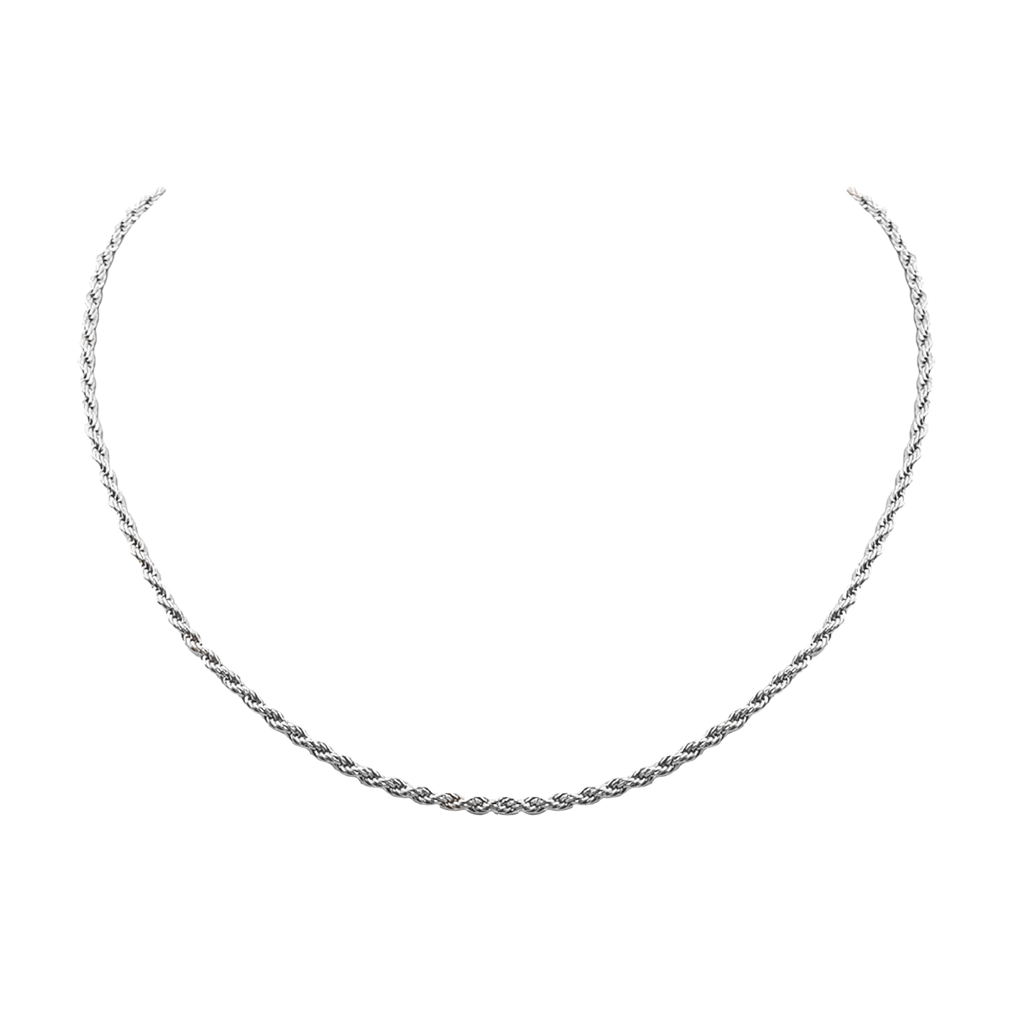Goddess Collection - Silver Ravel Necklace 2.5 MM