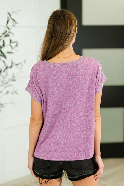 Heathered Harmony Basic Tee in Light Plum - Ruby Rebellion