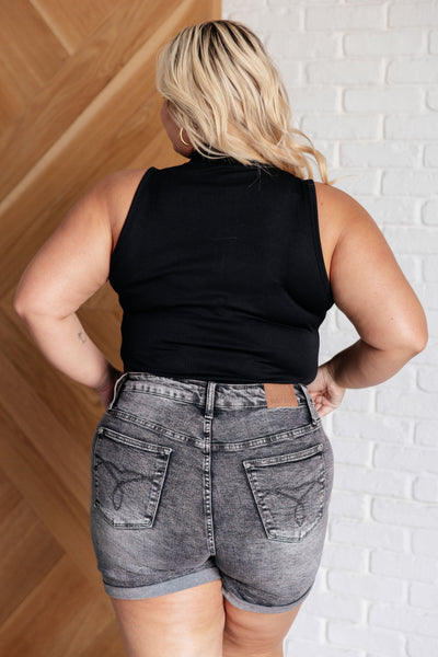 Higher and Higher Ribbed Zip Up Bodysuit - Ruby Rebellion