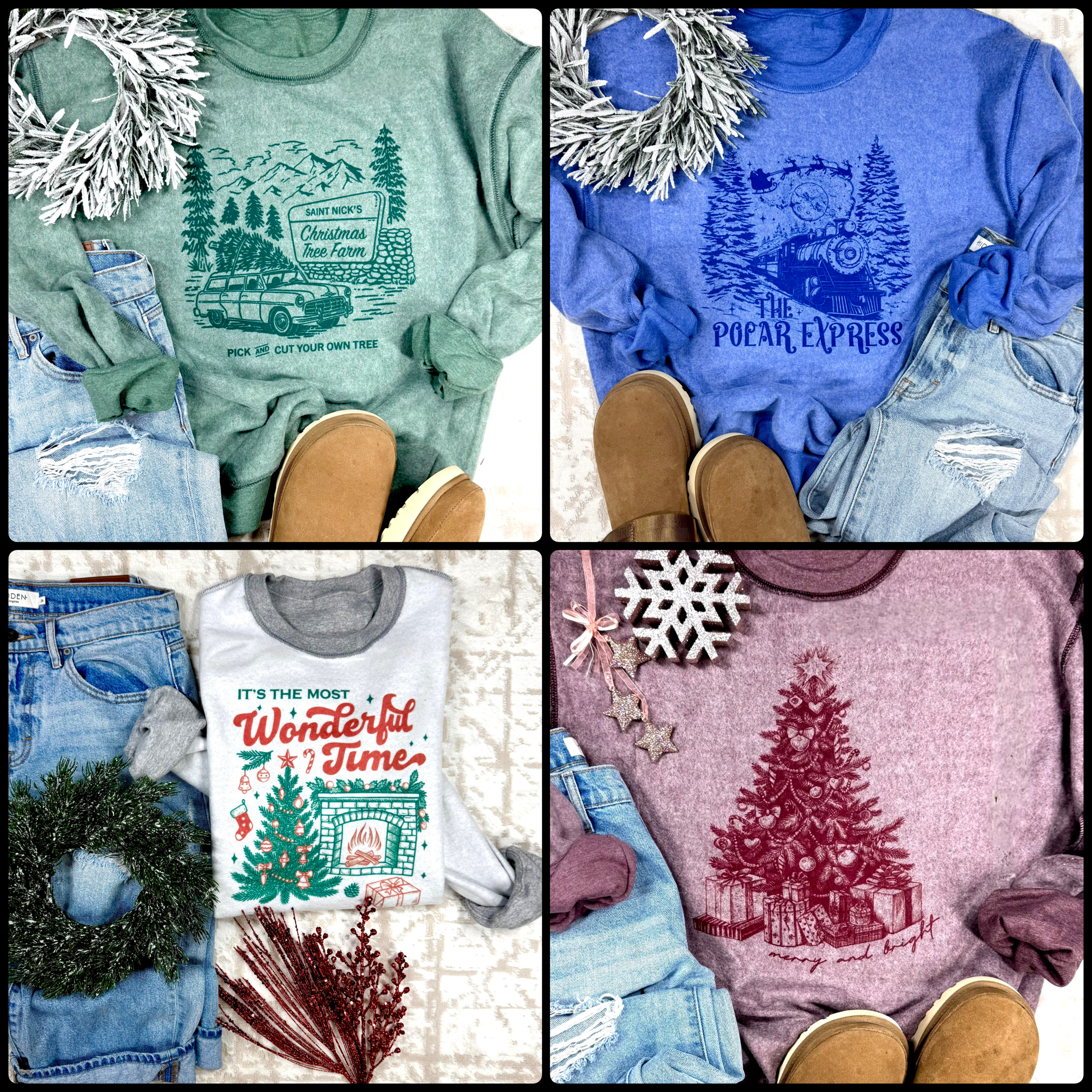 NEW!! Inside out Christmas Sweatshirts