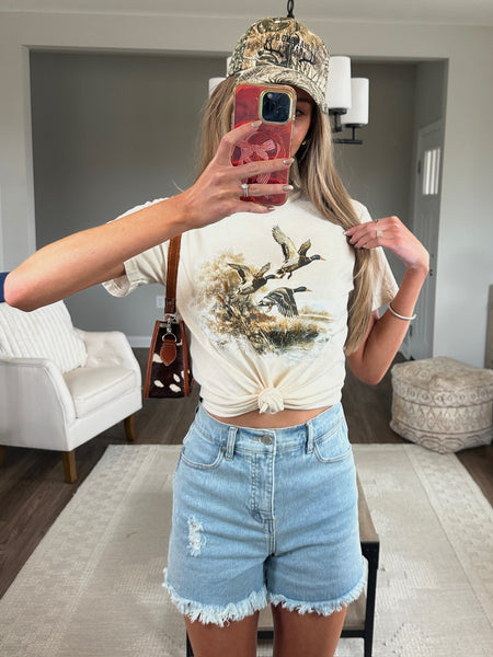 Brooke High Waisted Denim Shorts