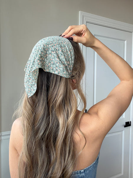 Faith Floral Bandana Headband Hair Scarf