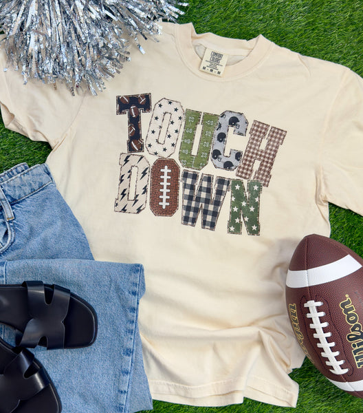 Touchdown Pattern Football Custom Sweatshirt or Tee