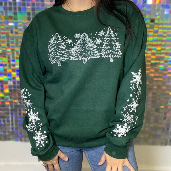 Christmas Snowflakes Crewneck Sweatshirt