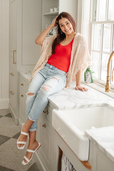 Super Light Destroyed Boyfriend Jeans - Ruby Rebellion