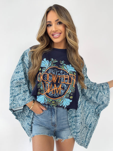 Indigo Bloom Kantha Styled Top