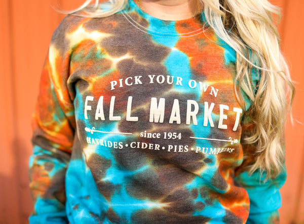 Fall Market Puff Ink Tie Dye Sweatshirt