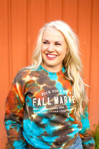 Fall Market Puff Ink Tie Dye Sweatshirt