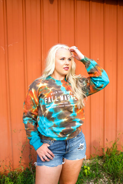 Fall Market Puff Ink Tie Dye Sweatshirt
