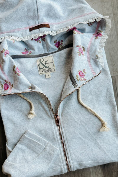 Ampersand Ave FullZip Sweatshirt - Morning Mist