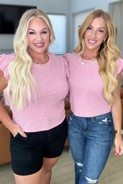 Especially Sweet Ruffle Sleeve Top - Ruby Rebellion