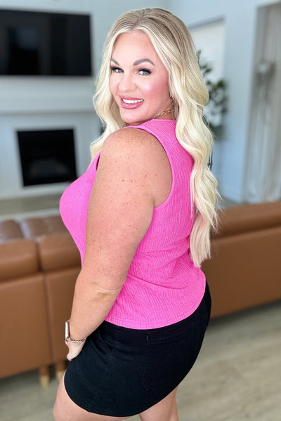 Not A Worry Textured Tank - Ruby Rebellion
